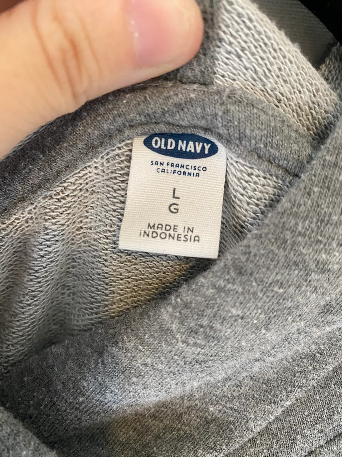 Gray Hooded Pullover Size L - Image 4