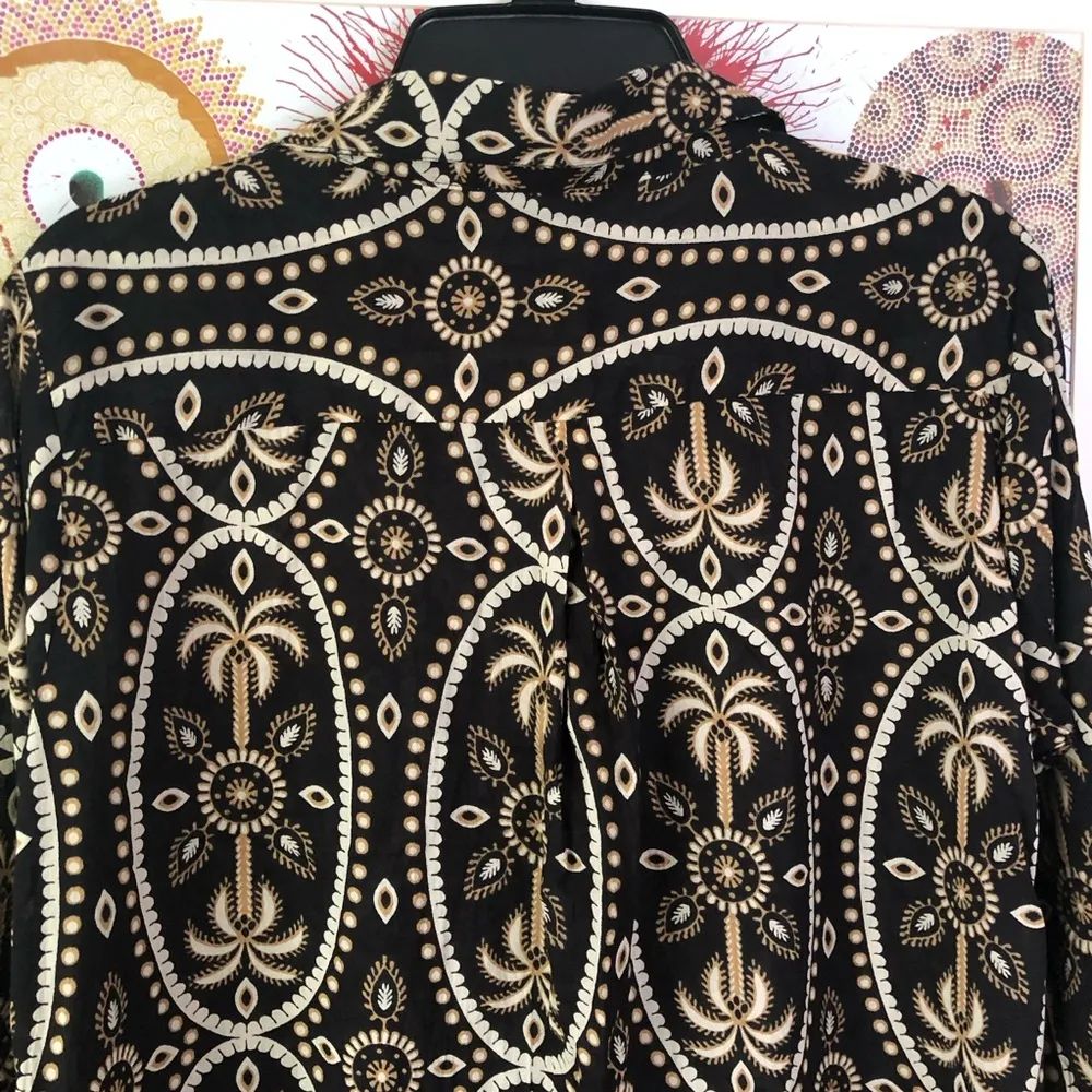 Haute Hippie Ginny Dress M NWT Black w/ palm trees - Image 8