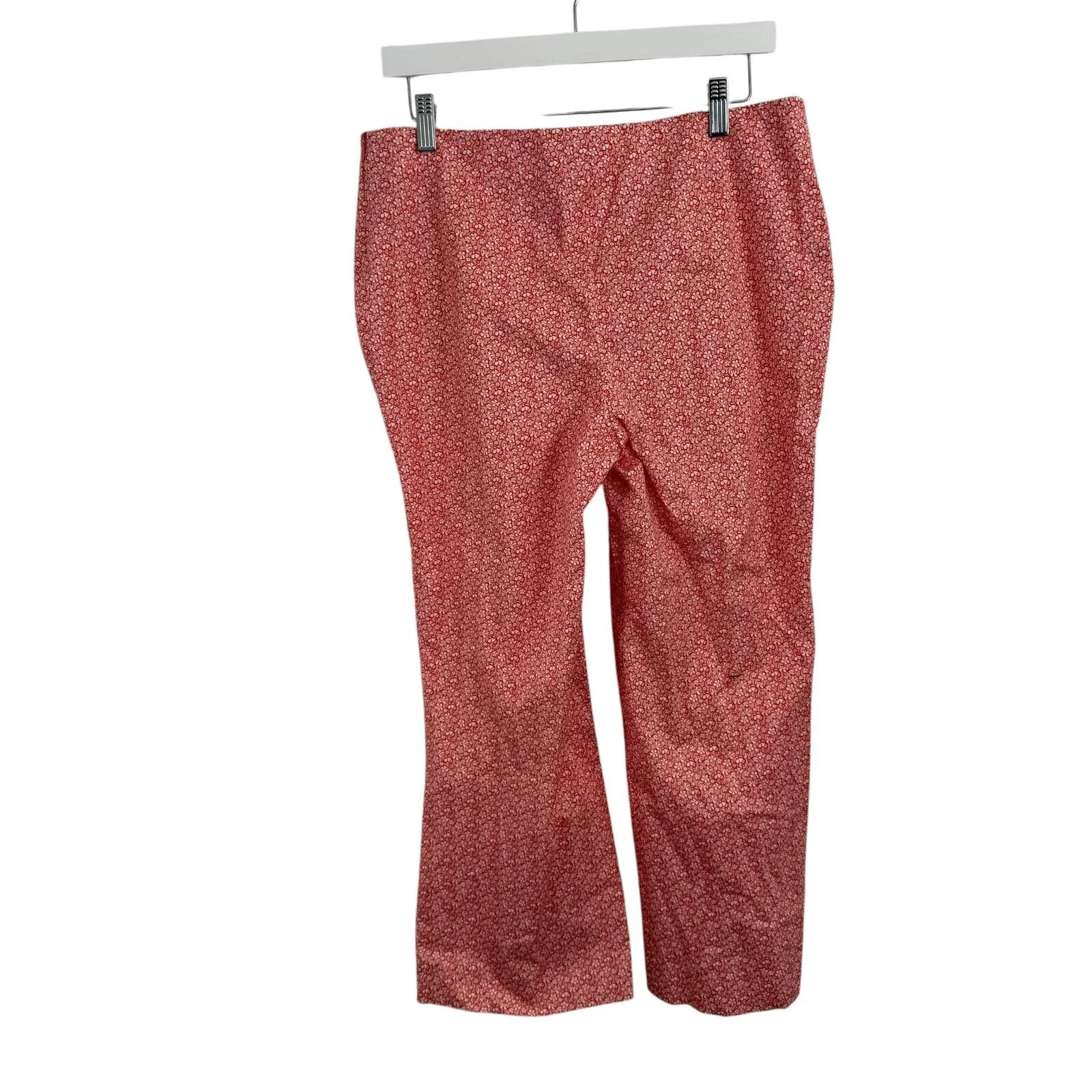 Piazza Sempione Audrey Pink Orange Floral Pants Preppy Office Womens 46 US 10 - Image 4