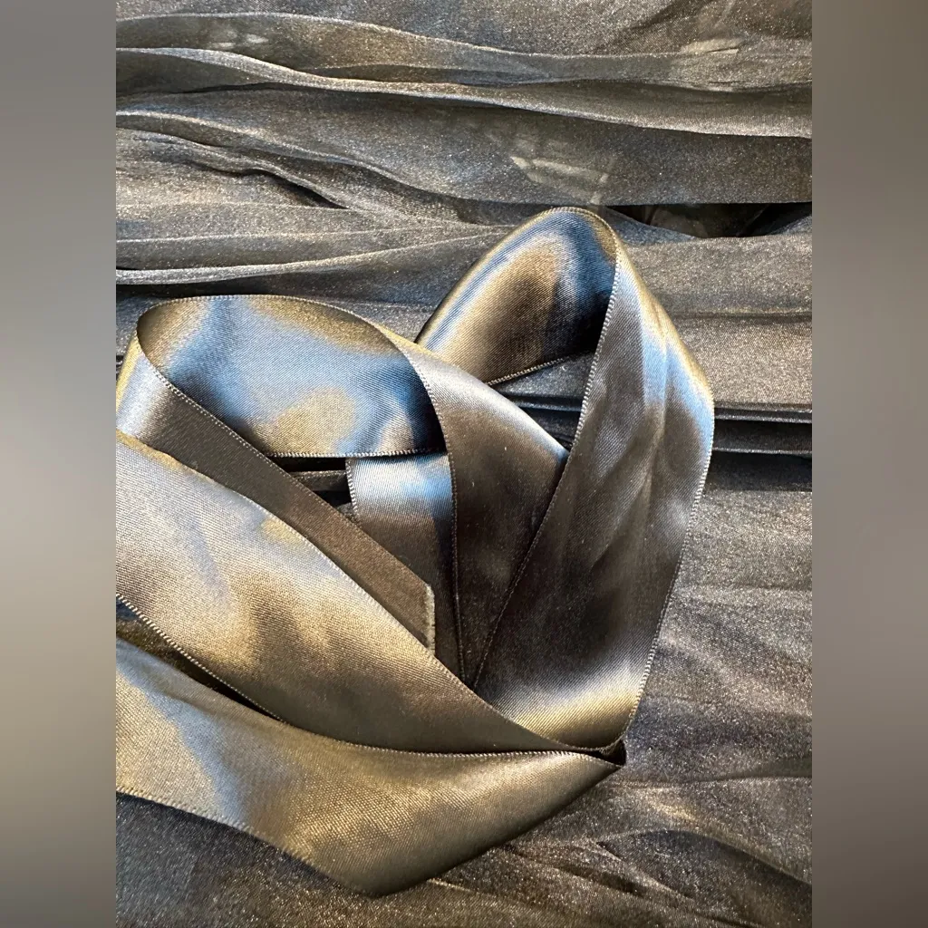 Vintage Betsey Johnson Y2K Runway Whimsigoth Silk Black Lace Formal Dress Size 2 - Image 11