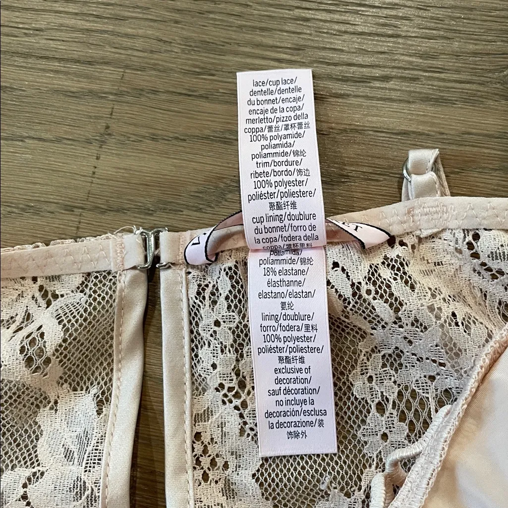 Victoria Secret's Dream Angels Blush Pink Shimmer Lace Slip Dress Size Small - Image 7