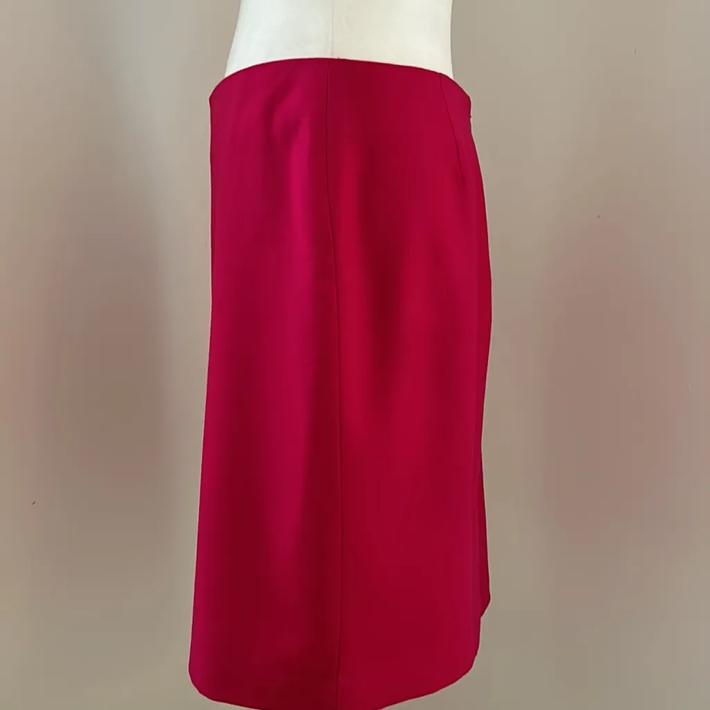Talbots Raspberry Wool Pencil Skirt sz 6P - Image 3