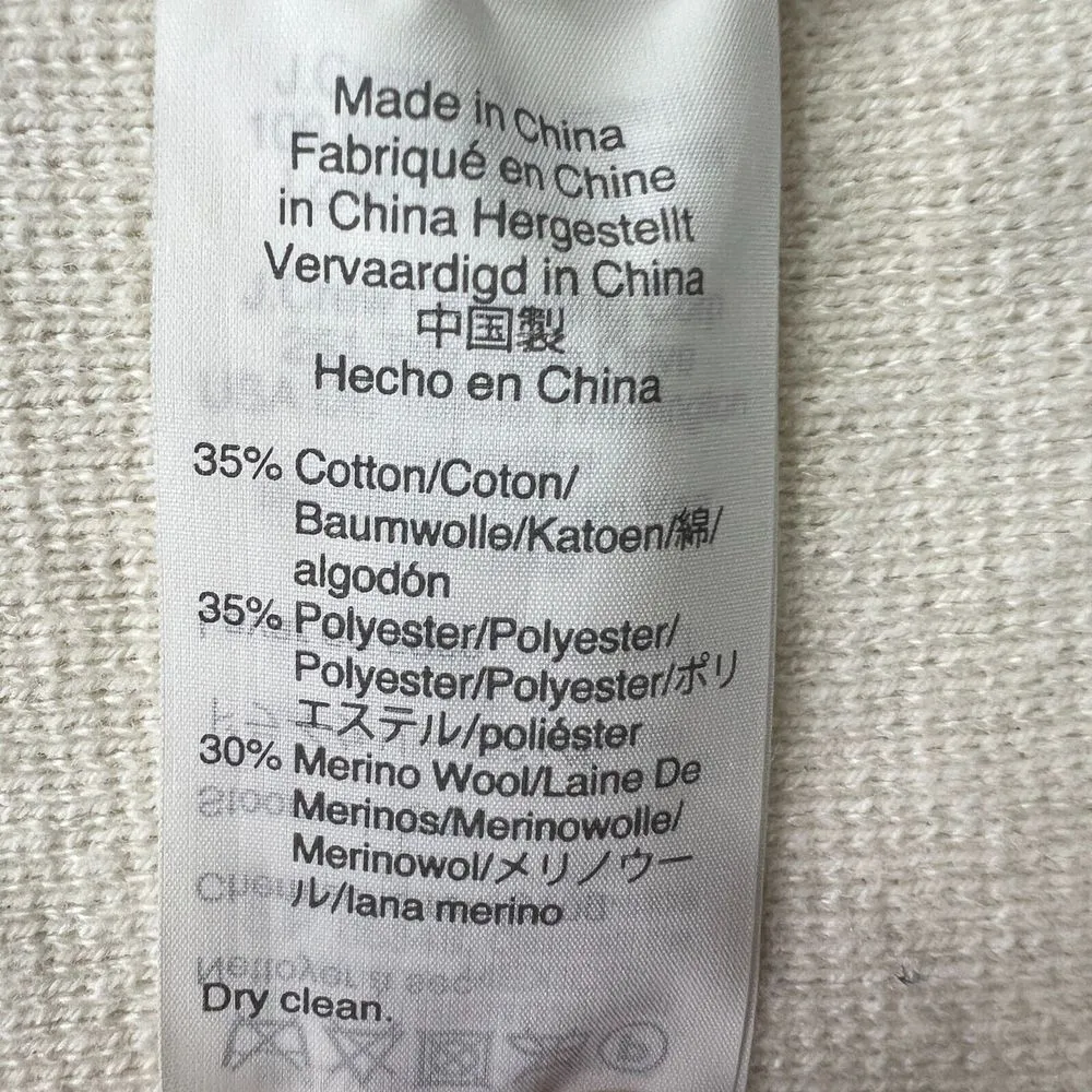 J Crew‎ 365 Juliette Collarless Sweater Blazer XL Open Front Wool Blend Cardigan - Image 5