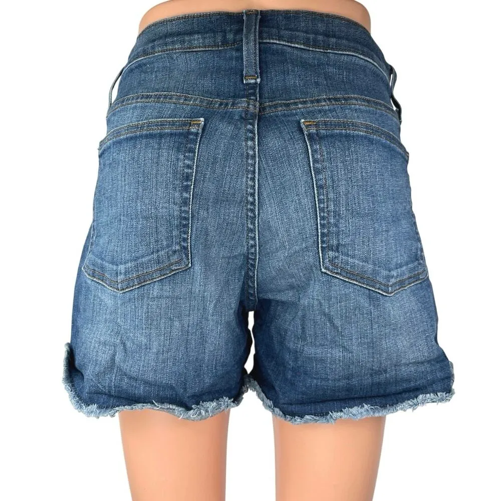 J.Crew Women's Blue High Waisted Frayed Raw Hem Cut - Image 3