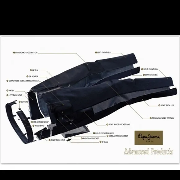 Pepe Advanced Products button Fly jeans.  Size 27‎ - Image 9