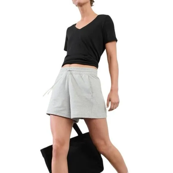 EUC Athleta Women XS T-Shirt Breezy Scoop V-Neck Black‎ Stretchy Running Shirt - Image 7