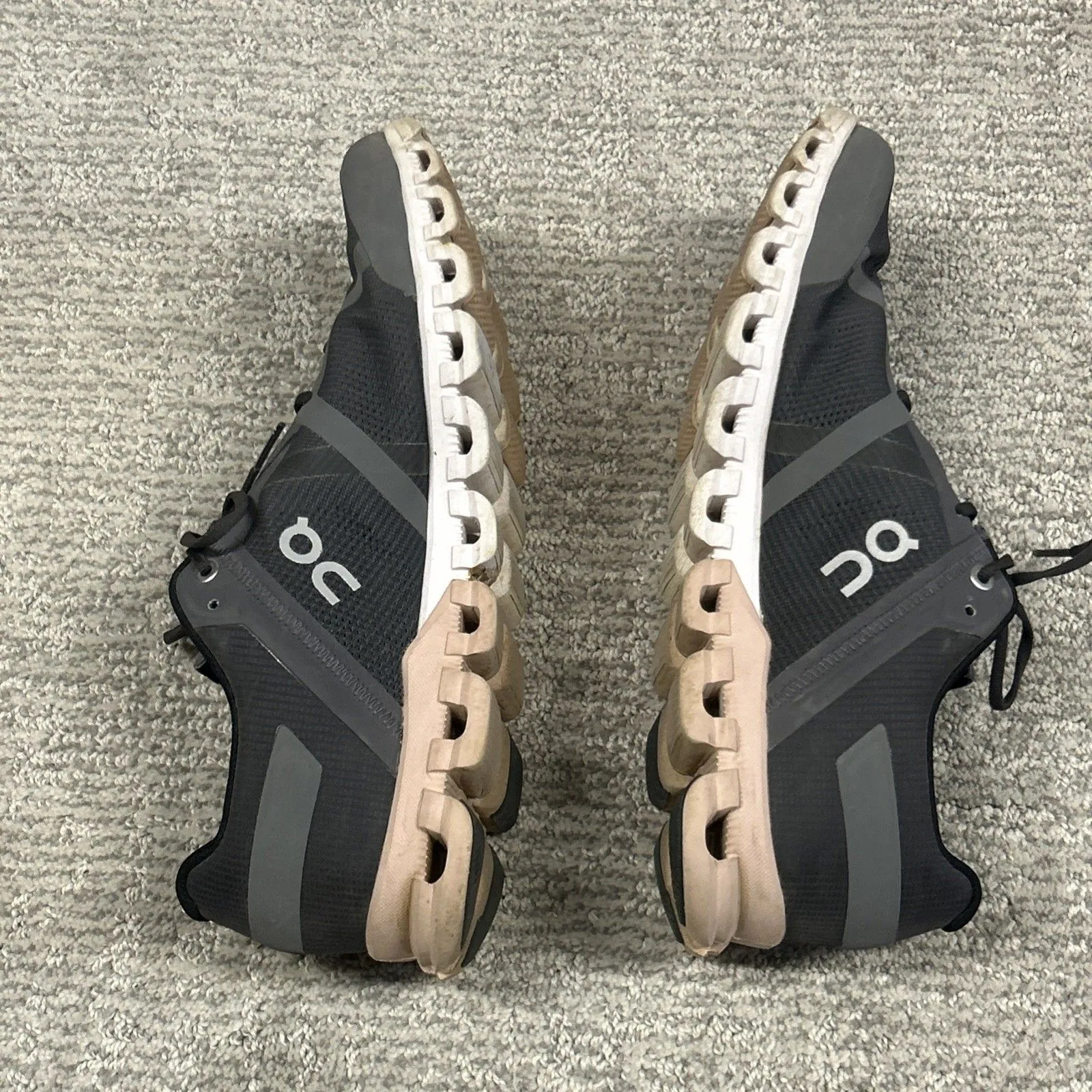 On CloudFlow Shoes Womens Size 11 Mesh Gray Pink Running Athletic Sneakers - Image 8