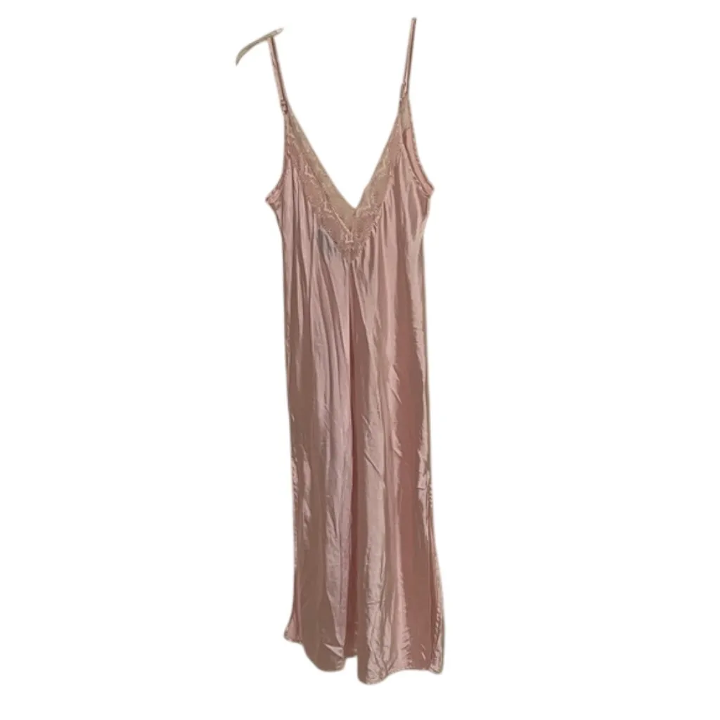INC International Concepts Pink Satin Nightgown Womens Size Small Lace - Image 6