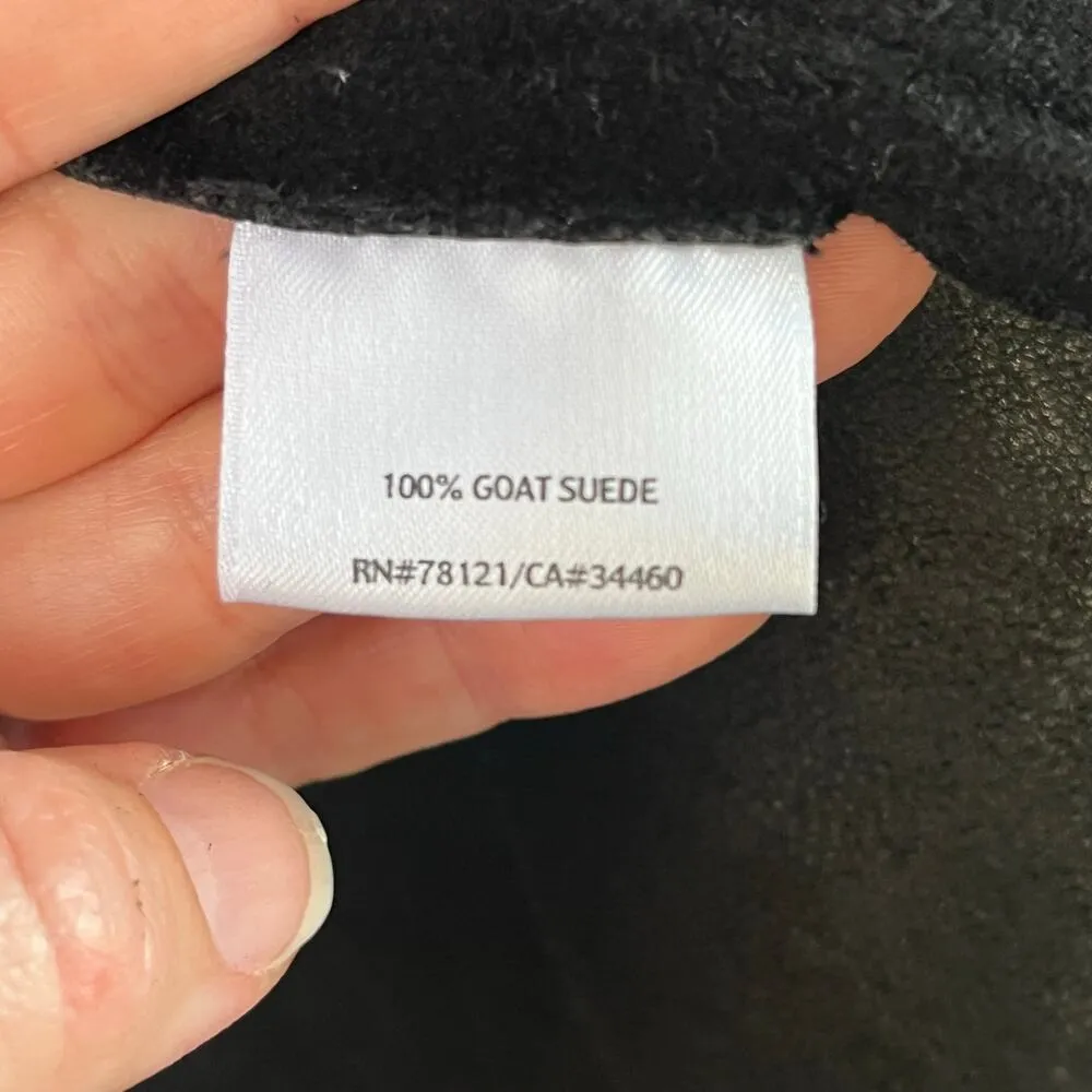 Eileen Fisher Women's Black 100% Goat Suede Jacket Size PM - Image 8