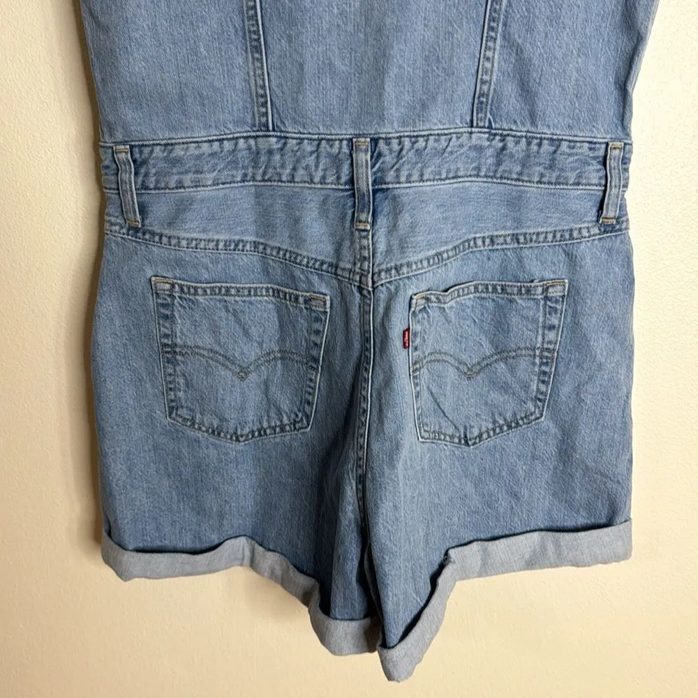 Levi's Premium Marian Romper one piece denim jumper size medium - Image 10