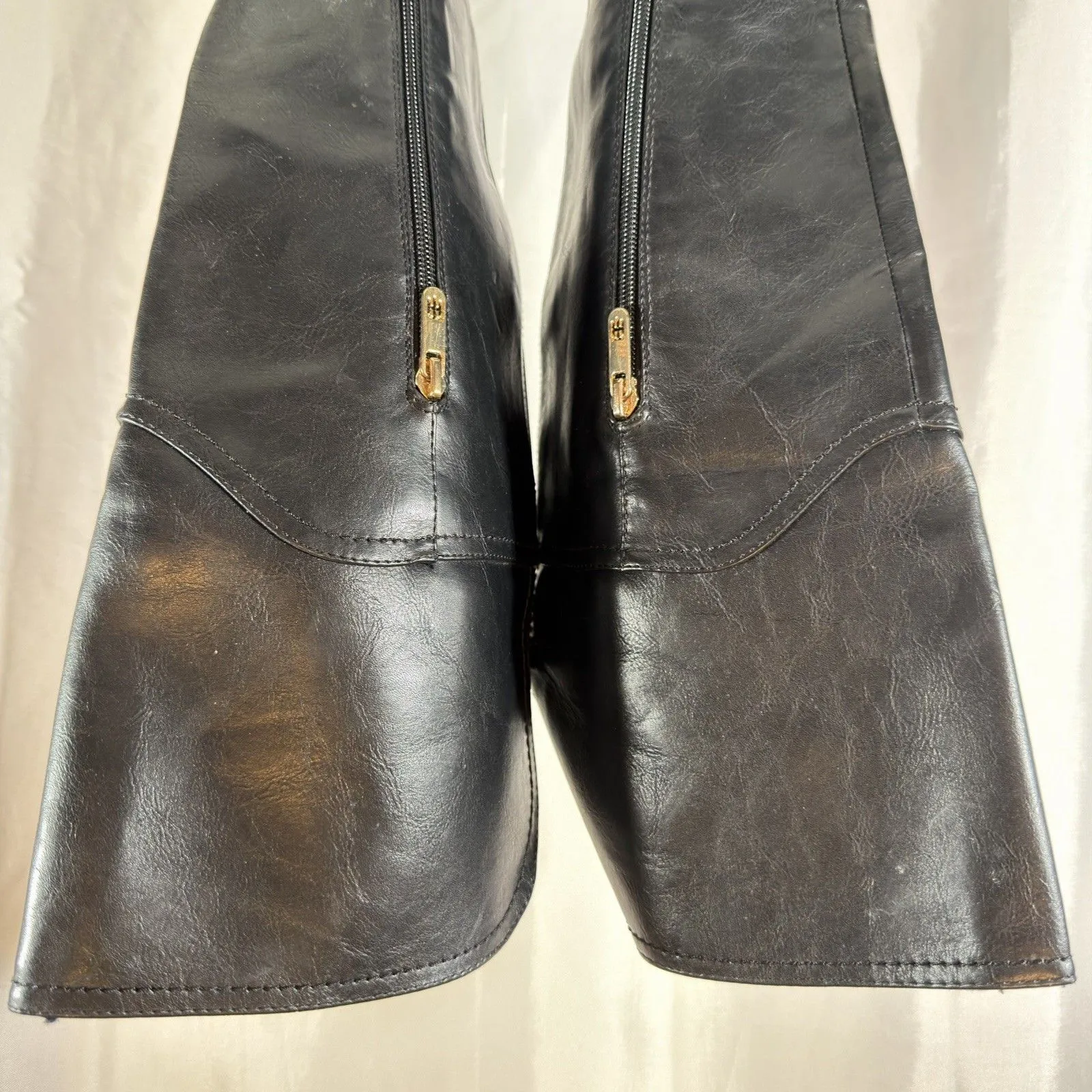 Tommy Hilfiger Womens Gerrie Sz 7 Knee High Boots Black Leather  Stretch Calf - Image 6