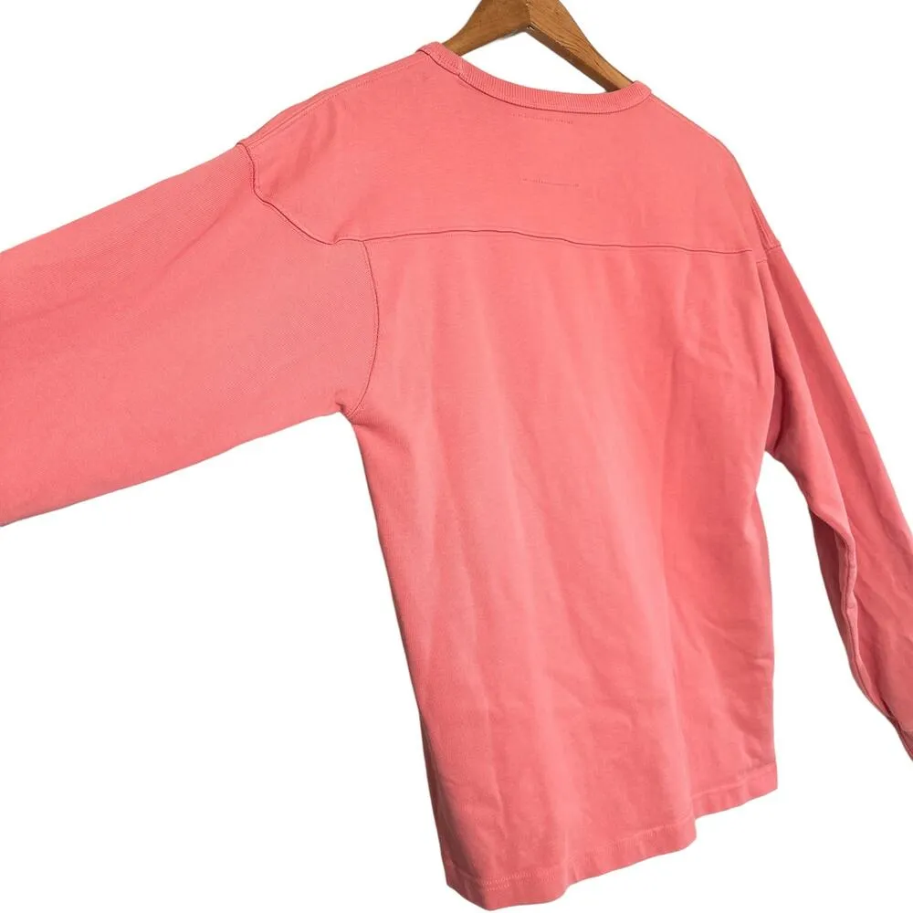 Stussy Athletics Vintage Crown Logo Boxy Oversized Sweatshirt Coral White Small - Image 4