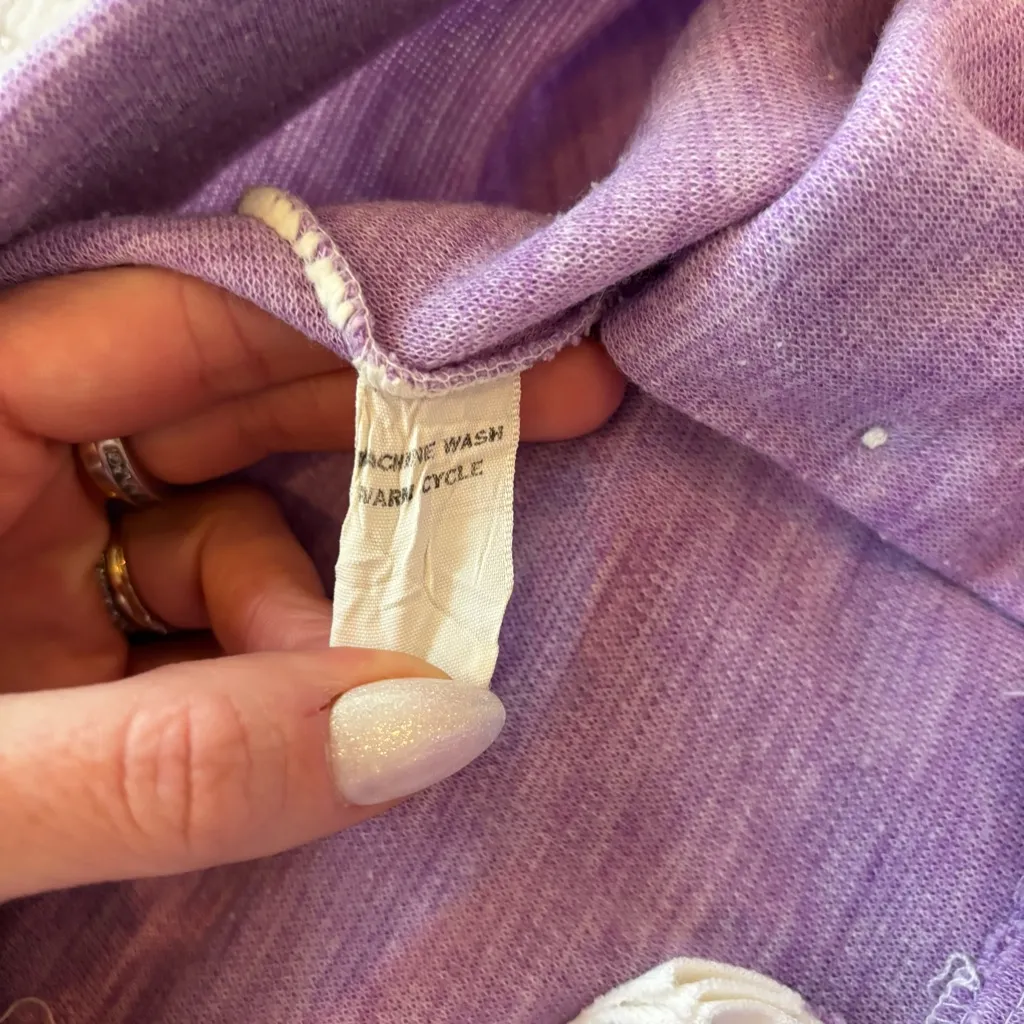 Vintage High Waist Women's Purple Knit Faux Pocket Button Detail Hot Shorts S - Image 5