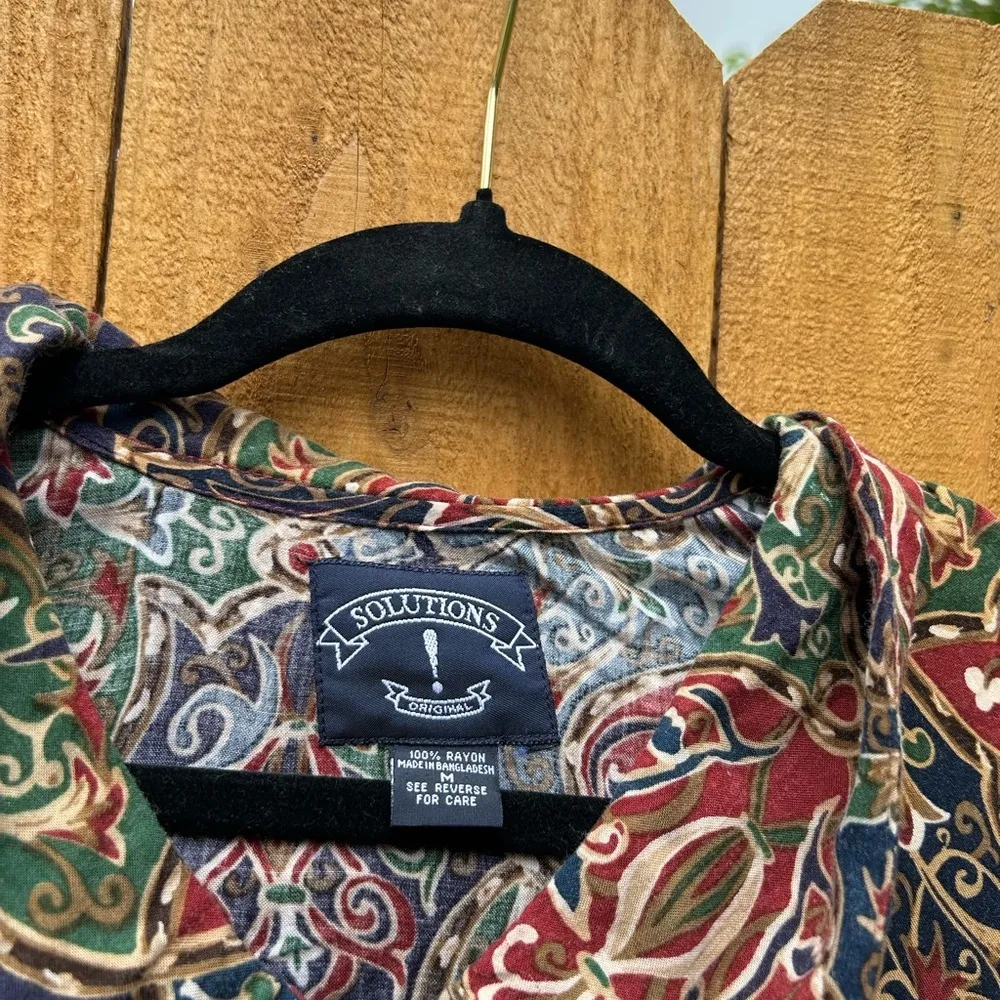 Vintage‎ SOLUTIONS Womens Casual Button Down Collared Blouse Cottagecore Medium - Image 4