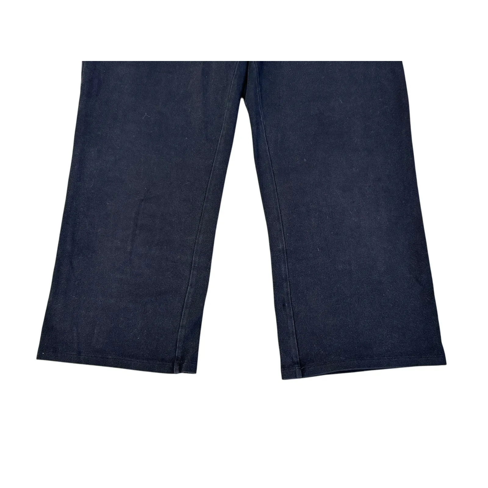 Y2K Vintage Victoria’s Secret PINK Black Fold Over Yoga Crop Leggings AMAZING L Size L - Image 2