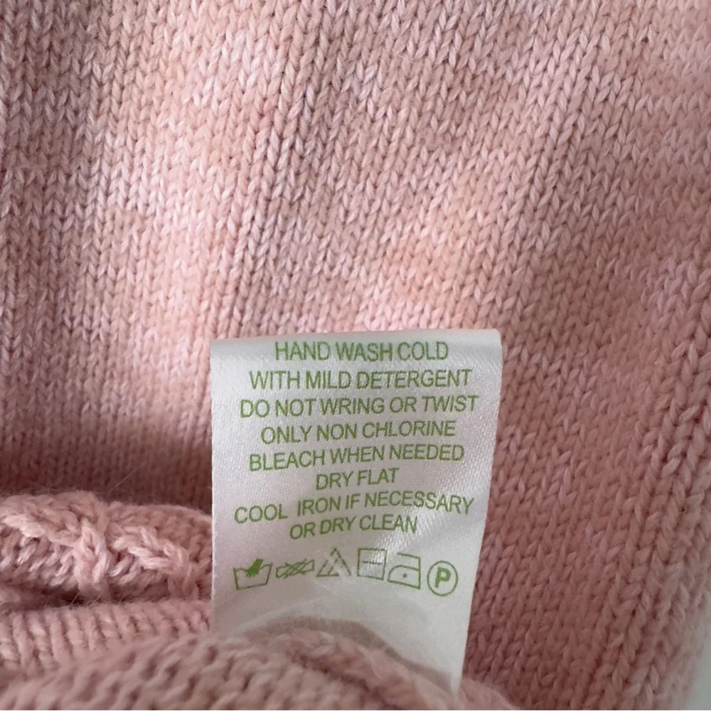 Lilly Pulitzer Pink Cable Knit Short Sleeve Sweater cotton/dehaired angora blend - Image 9