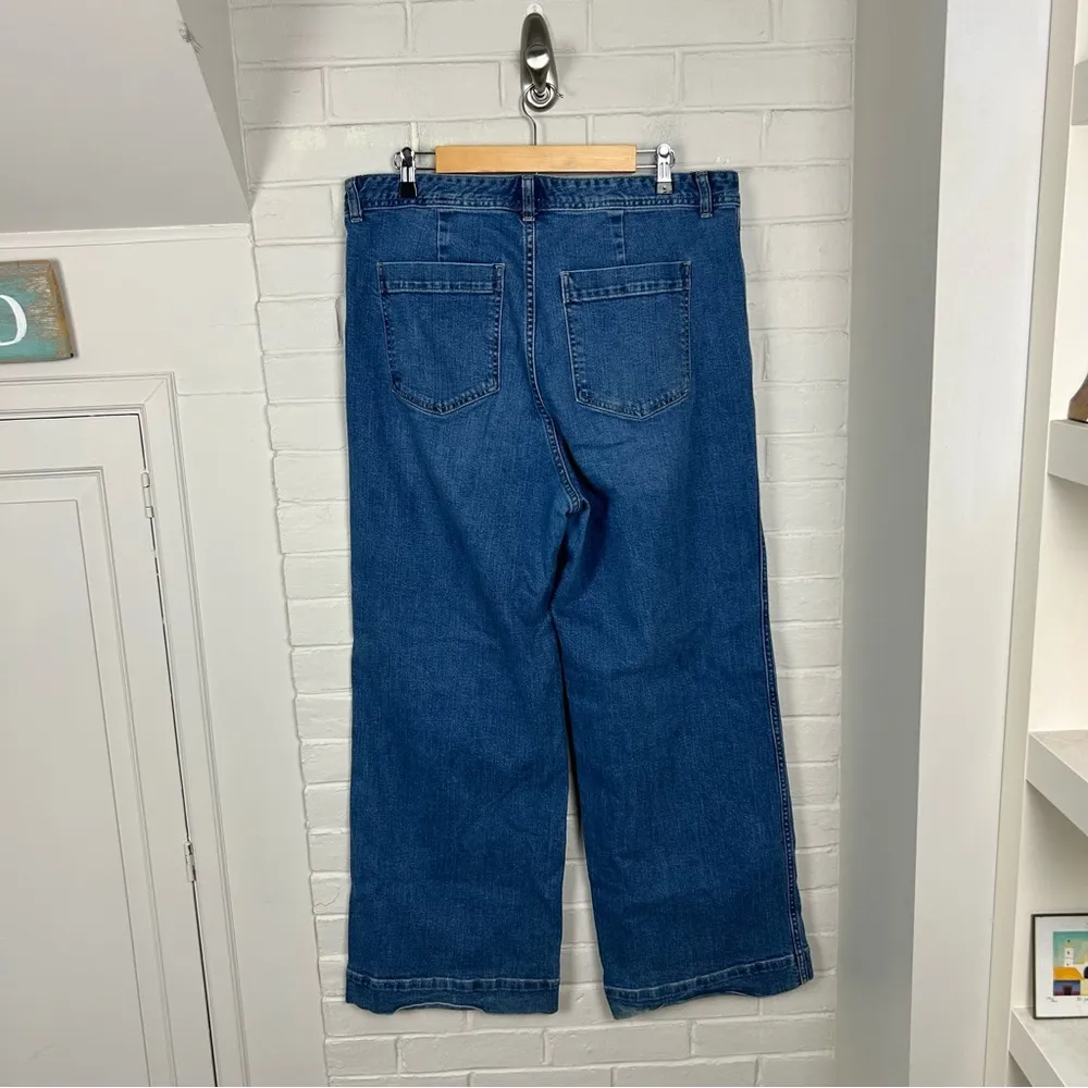 Gap High Rise Wide Leg Crop Jeans Size 16/33 Tall - Image 11