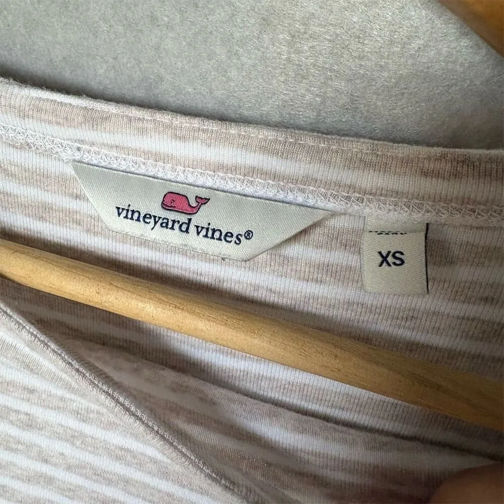 Vineyard Vines XS Striped Boatneck Long Sleeve Top Pima Cotton Rory Gilmore - Image 4