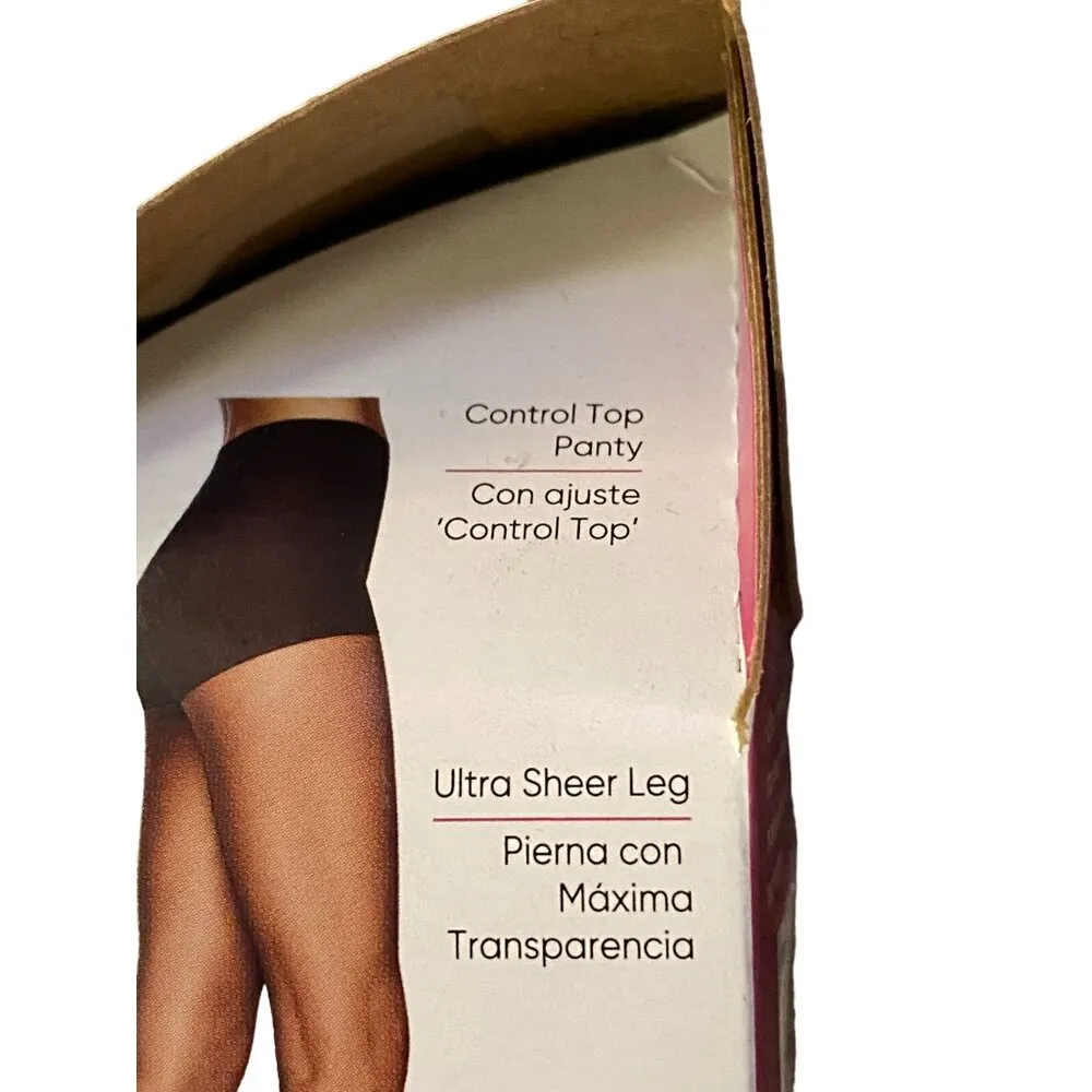 Leggs Pantyhose NEW 98066 Black Mist Womens B Control Top Sheer Toe - Image 6