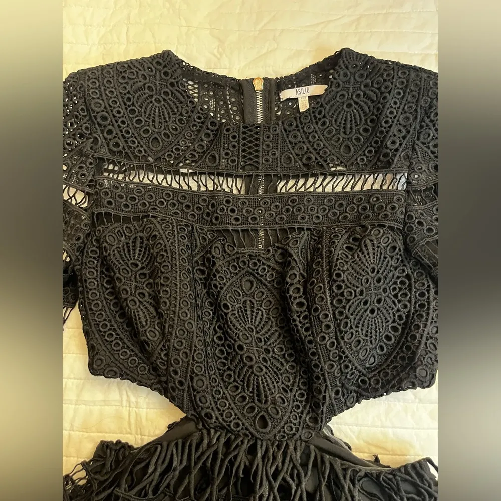 Asilio  A Cut Above black cutout  midi dress - Image 6