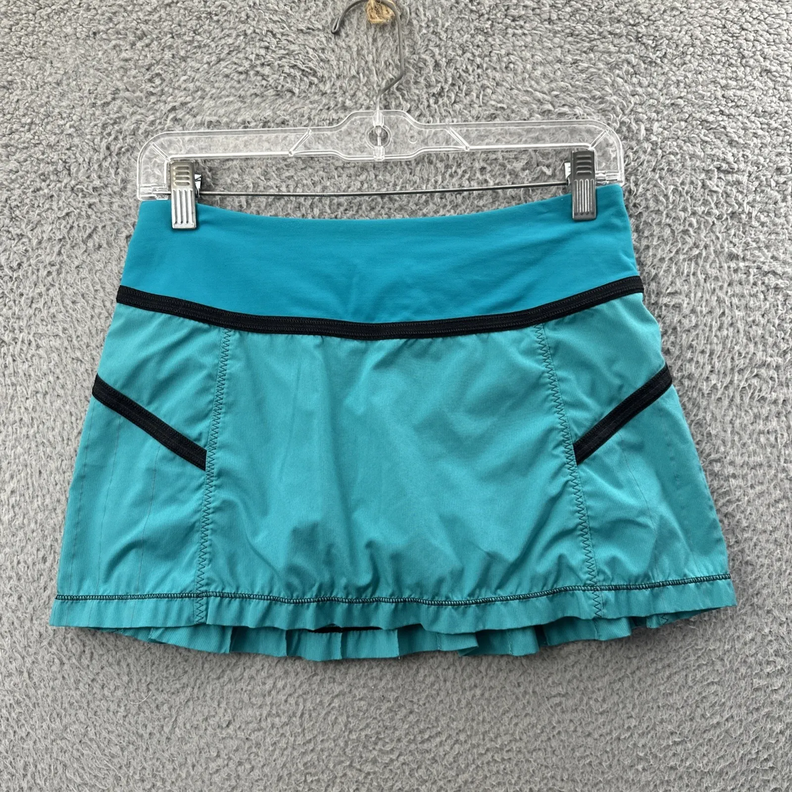 Lululemon Run Reflection Skirt Skort Oasis Aqua Blue Tennis Athletic Women's 4 - Image 3