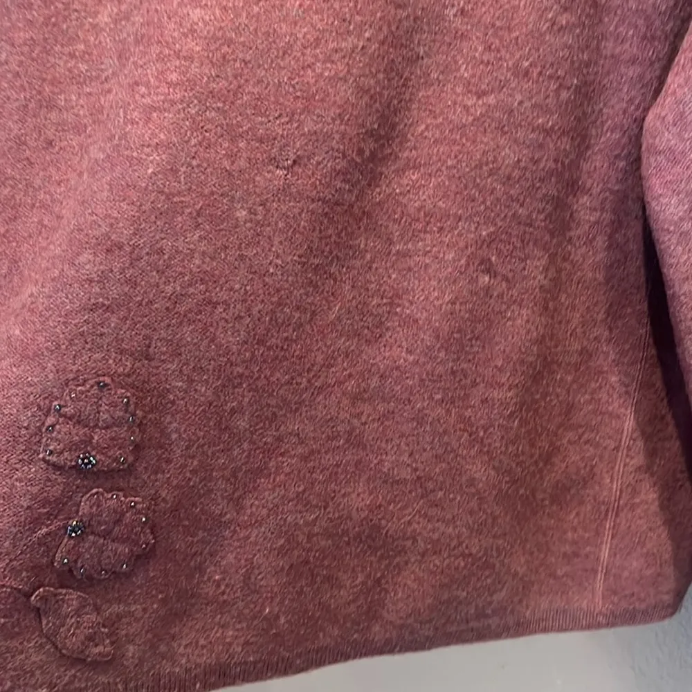 Pendleton Women’s Cardigan Merino Wool Sweater Size Petite Large Purple - Image 11