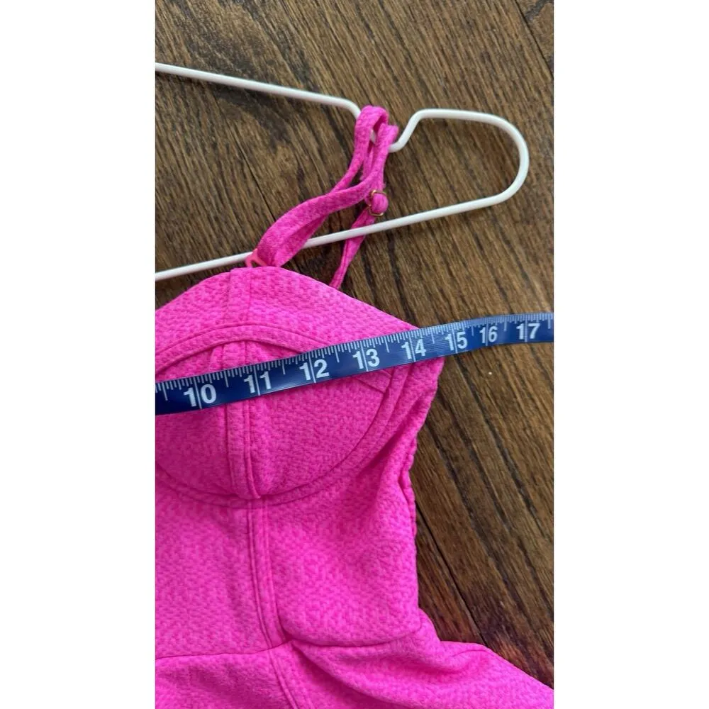 MINK PINK Revolve Corset Mini Hot Pink Dress Womens Size Small 1786 - Image 8