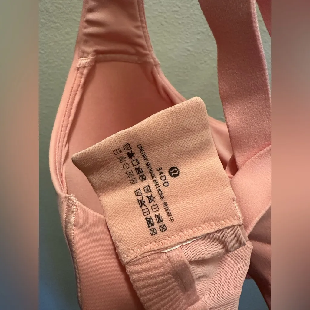 Lululemon  Energy Bra *High Support, B–DDD Cups Dew Pink 34DD - Image 6