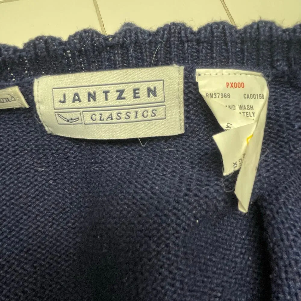 Jantzen Vintage Cardigan Knit Sweater Size XL Equestrian Horses Roses Womens - Image 7