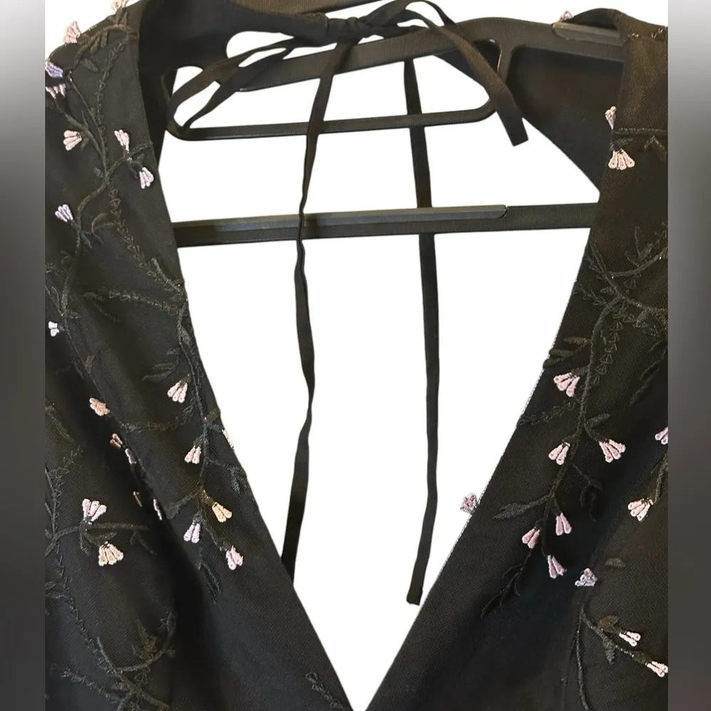 Kelsi Dagger HELSI Ella Dress Long Sleeves Open Back  Sheer Plunging Mid… - Image 14