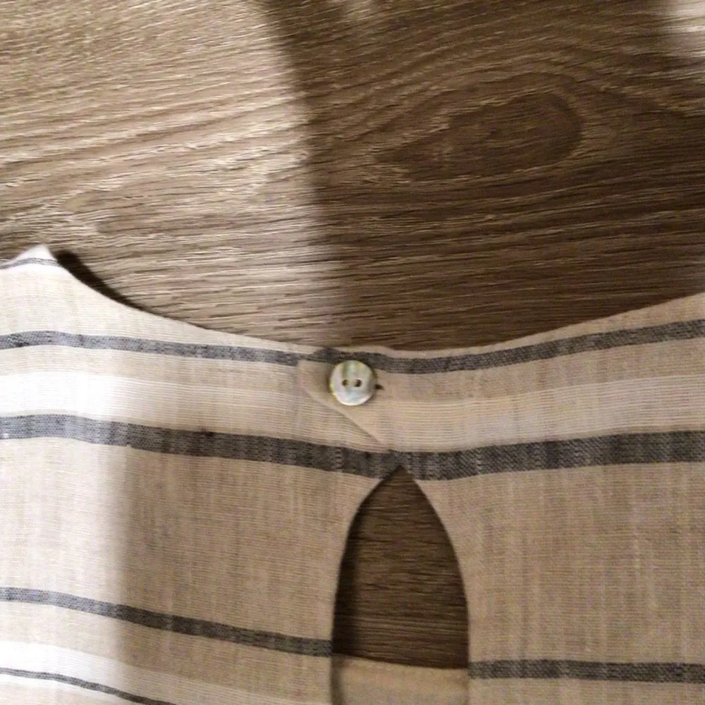 Naturals By O&J 100% Linen Dress Size 1 (10/12) Classic Coastal Quiet Luxury​​ Black - Image 7