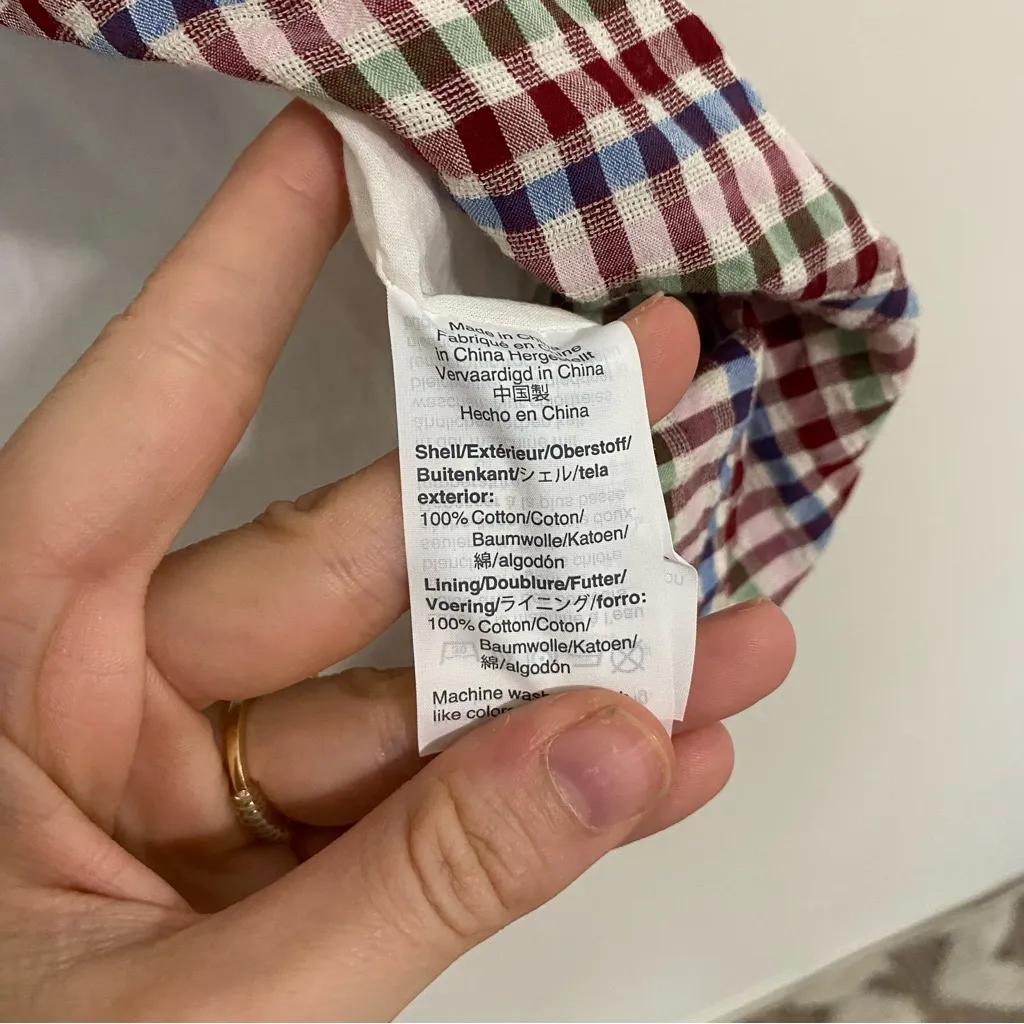 Madewell Sarong Midi Skirt in Rainbow Gingham size 2 - Image 7