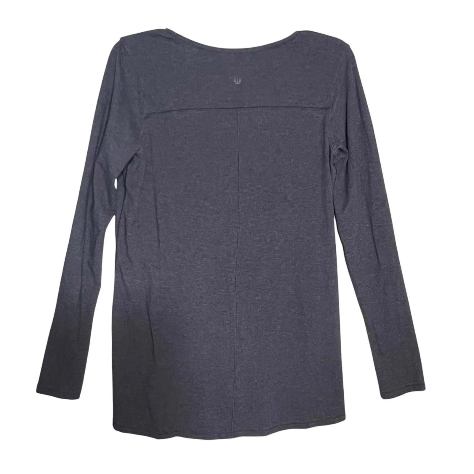 Lululemon Shirt Womens Size 8' Gray Long Sleeve Scoop Neck High Low Hem Running - Image 3