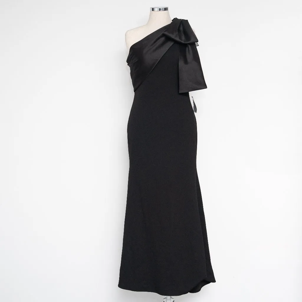 Betsy & Adam - Carmela Long Scuba Crepe Dress With Satin Bow - Image 2