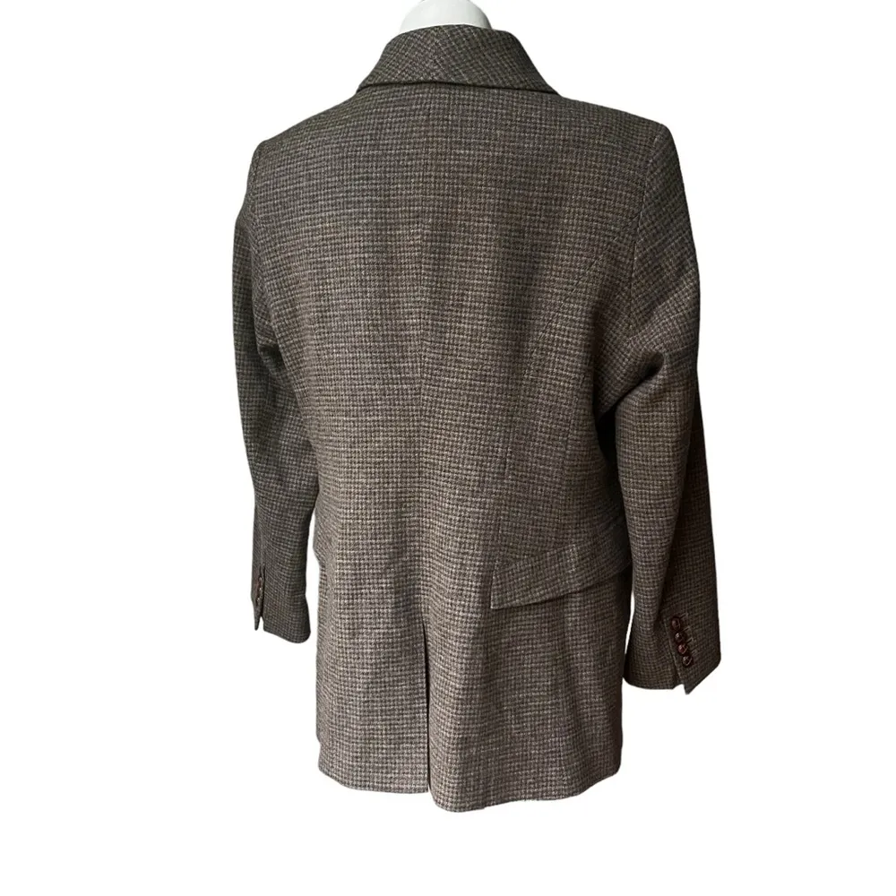 Pendleton  Virgin Wool Herringbone Riding Coat, Sz 18 Petite - Image 4