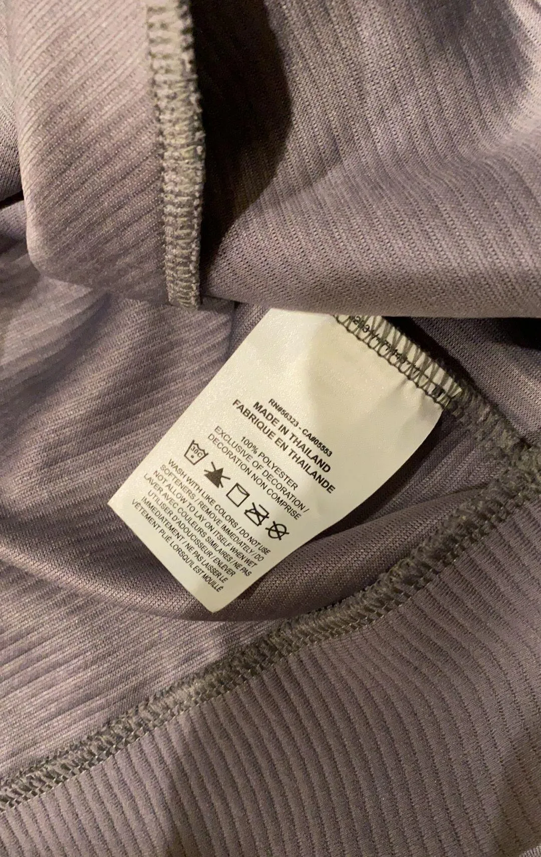 Gray Ribbed Funnel Neck Hoodie - Image 6