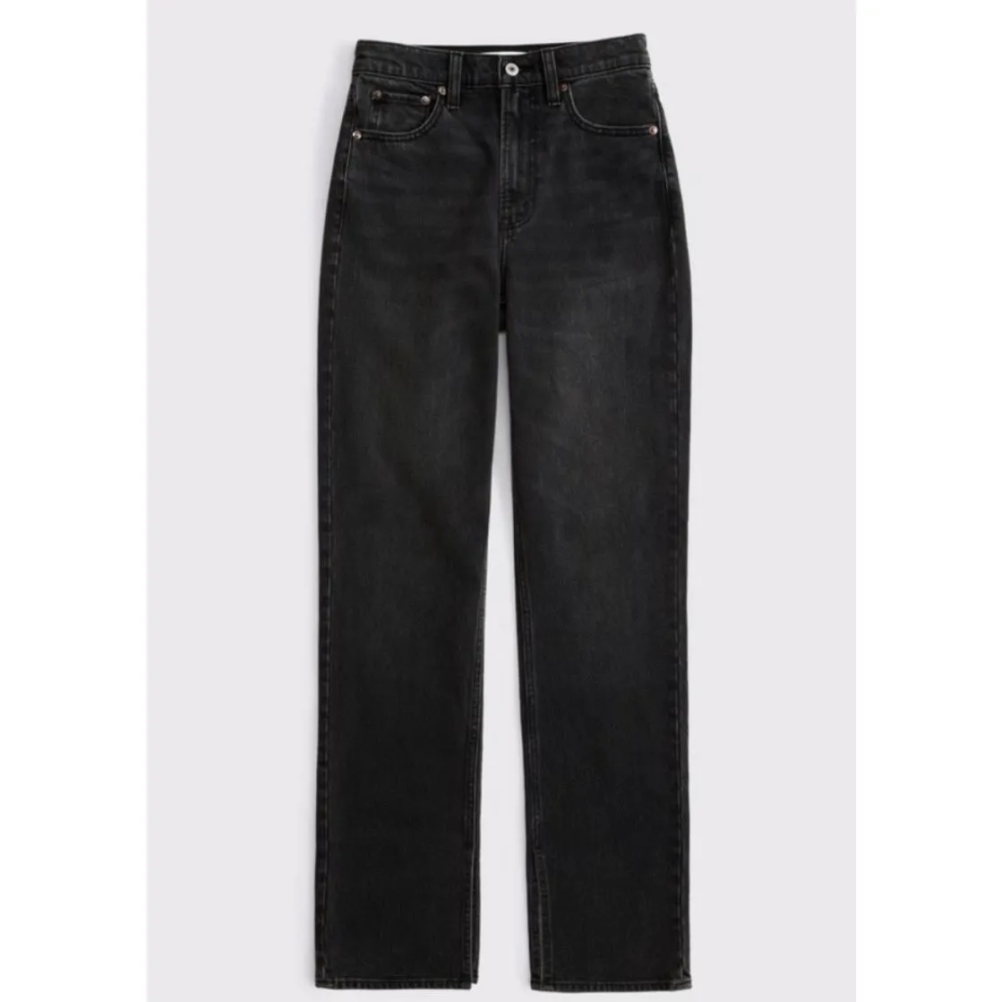Abercrombie & Fitch 90’s ultra high rise straight black wash jeans 26/2 s - Image 2