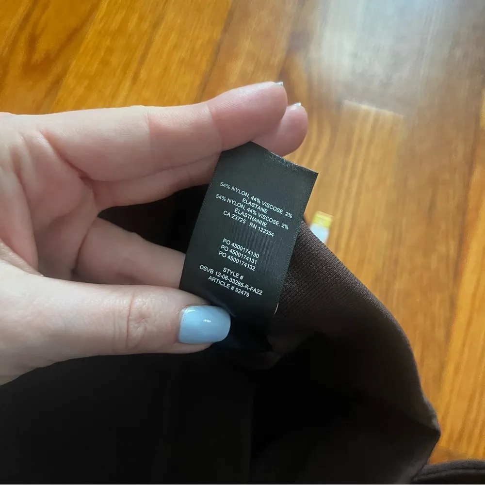 Aritzia brown baton high rise split hem flare pants size small - Image 6