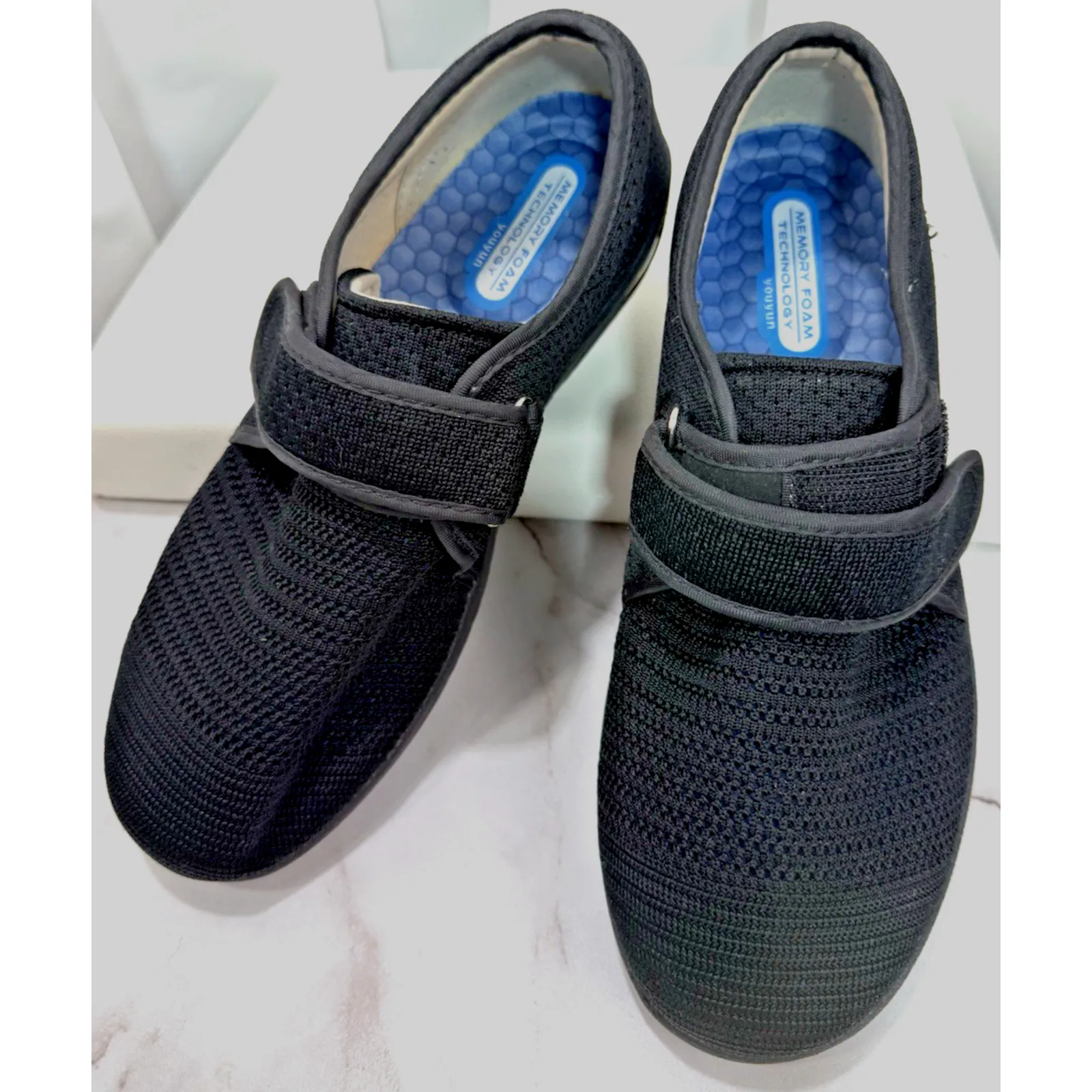 Youyun Walking Ergonomic Shoes Black Slip On UNISEX Women’s 9.5/Men’s 8.5 - Image 8