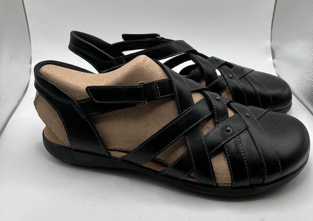 NWB Clarks Women's Elizabelle Sea black leather size 11 Wide - Image 7