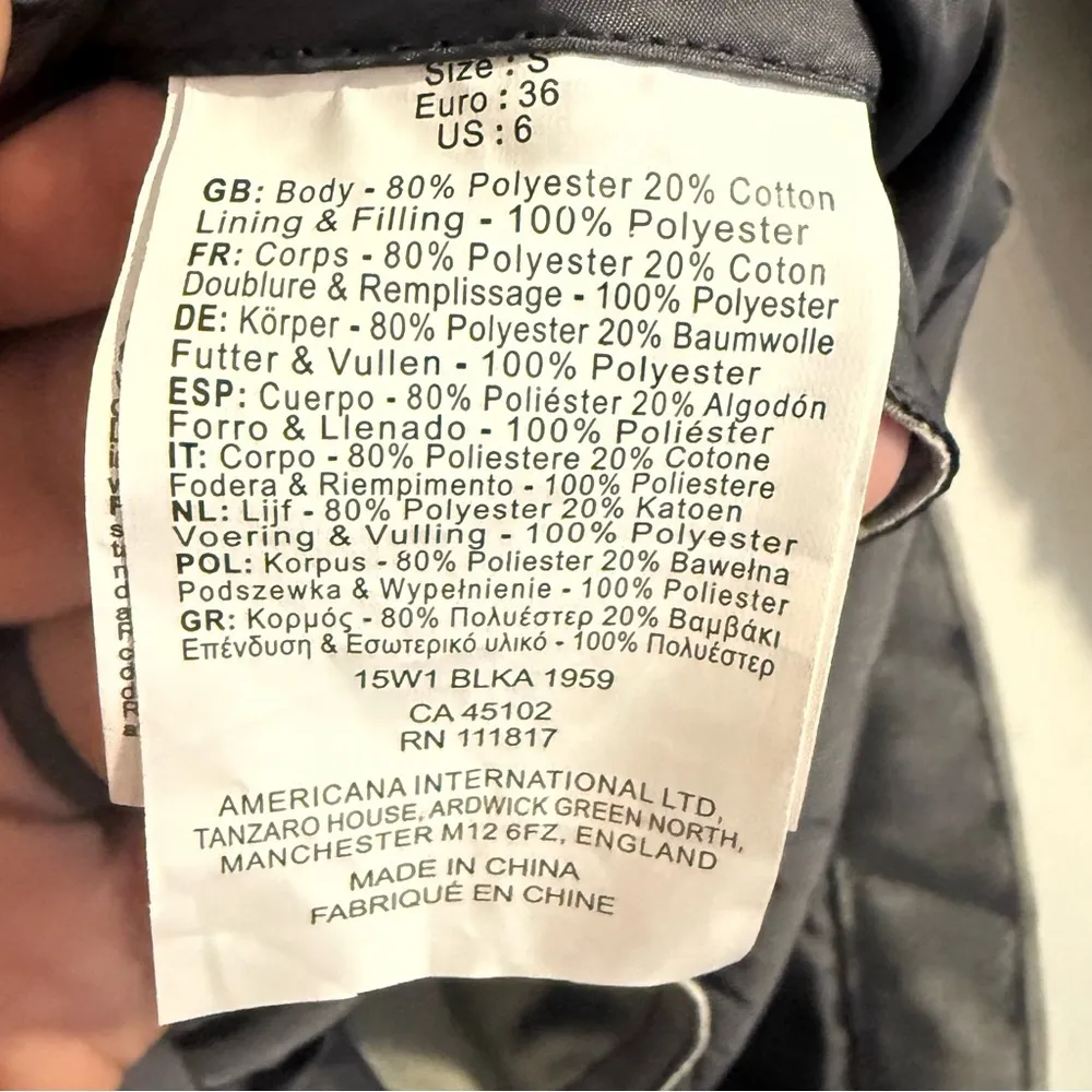 Bench  GRAY THINSULATE QUILTED PUFFER JACKET SIZE SMALL - Image 9