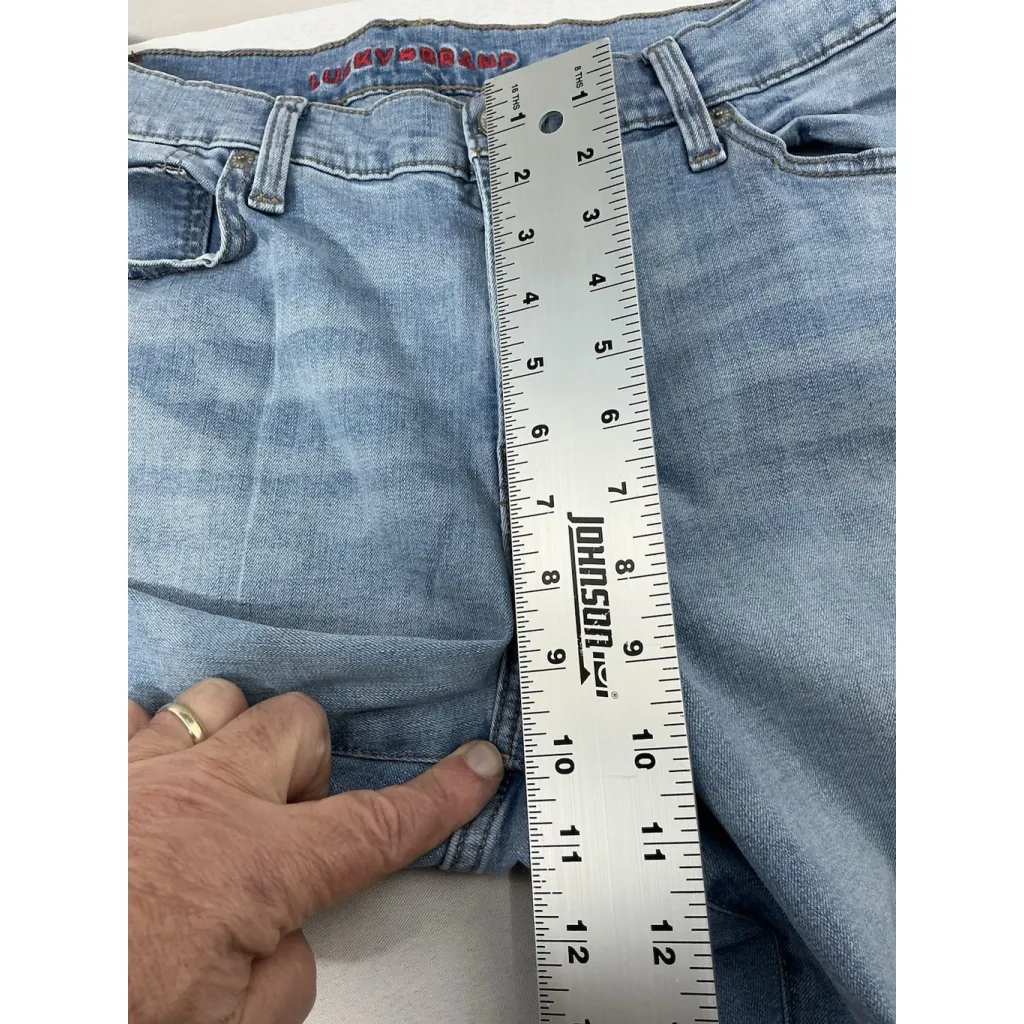 Womans Lucky Brand Blue Jeans 14/32A Sweet Midrise Straight Frayed - Image 6