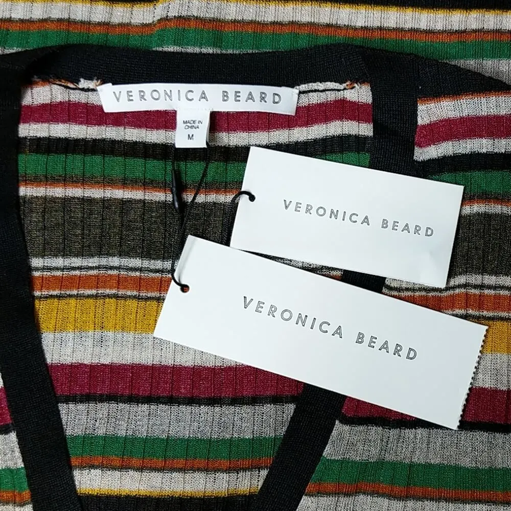 Veronica Beard Keke Stripe Cardigan - Size M - NWT - Image 5