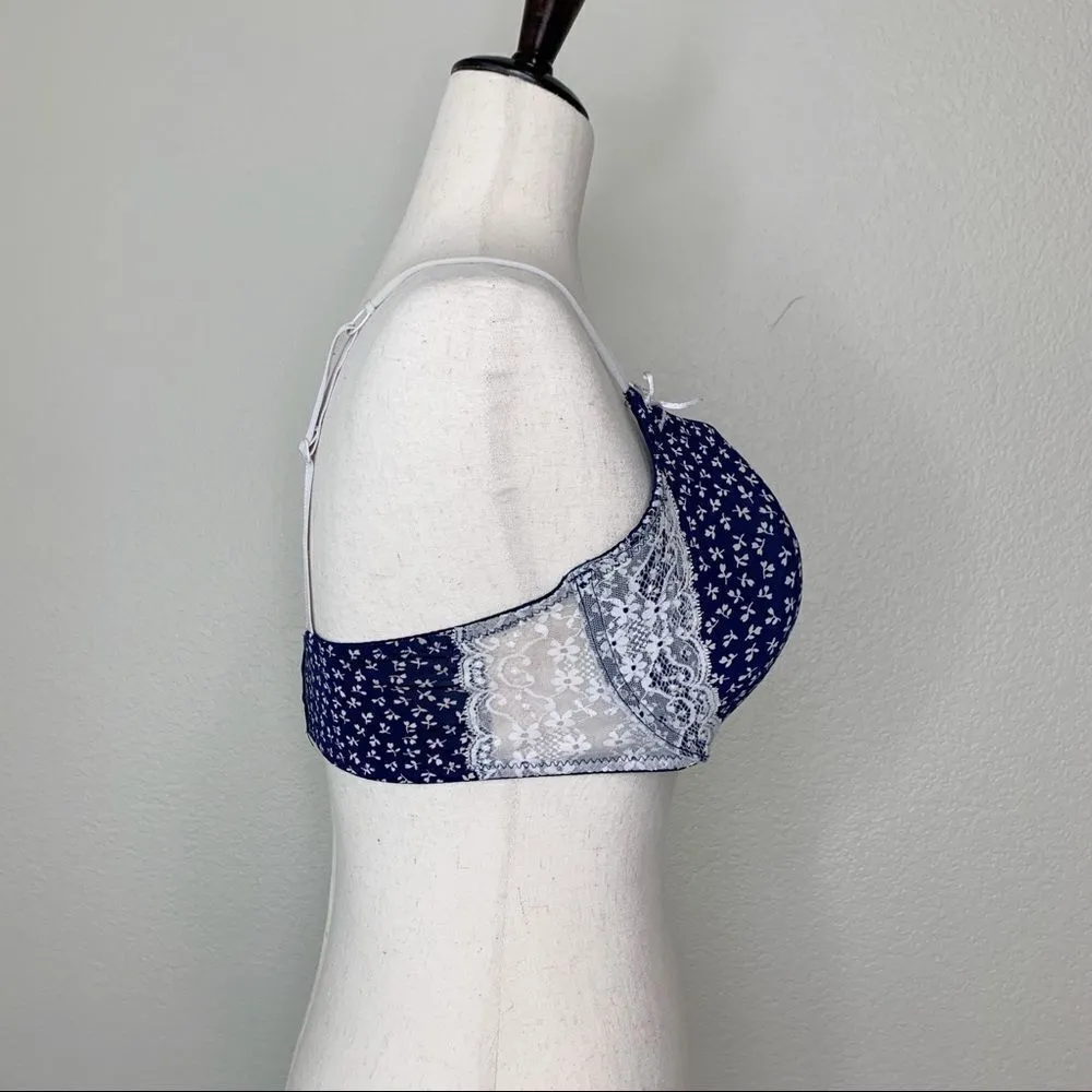 Jessica Simpson Size 38D Blue Floral Bra - Image 4