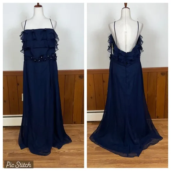 Beautiful New Eden Bridals Chiffon Bridesmaid/Mother of the Bride Gown! Size 16 - Image 2