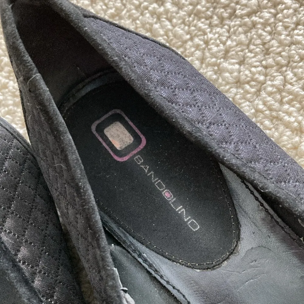 Bandolino Vintage Flats Ballet Suede Leather Women’s Size 8 Shoes Formal Black - Image 3