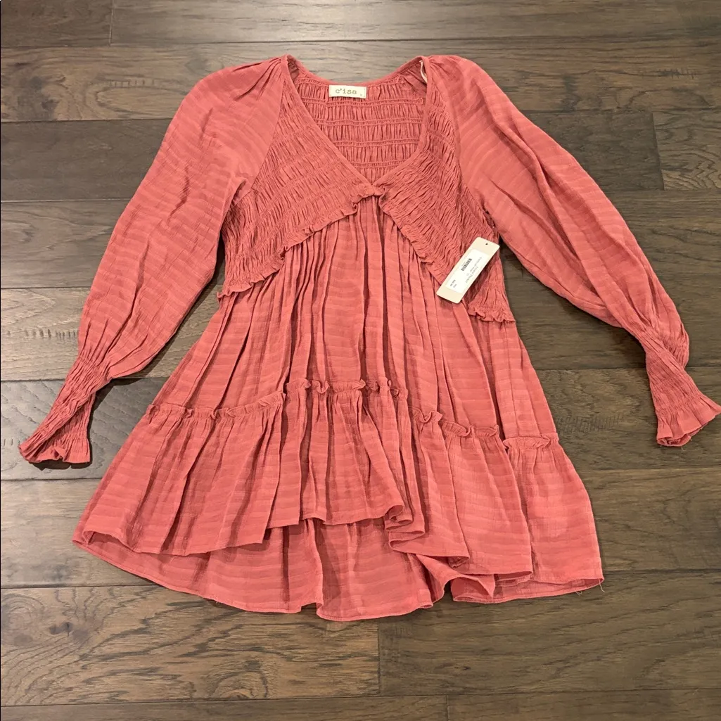 New With Tags C’Isa Lizard Thicket Tunic Top Sz M Pink Size M - Image 7