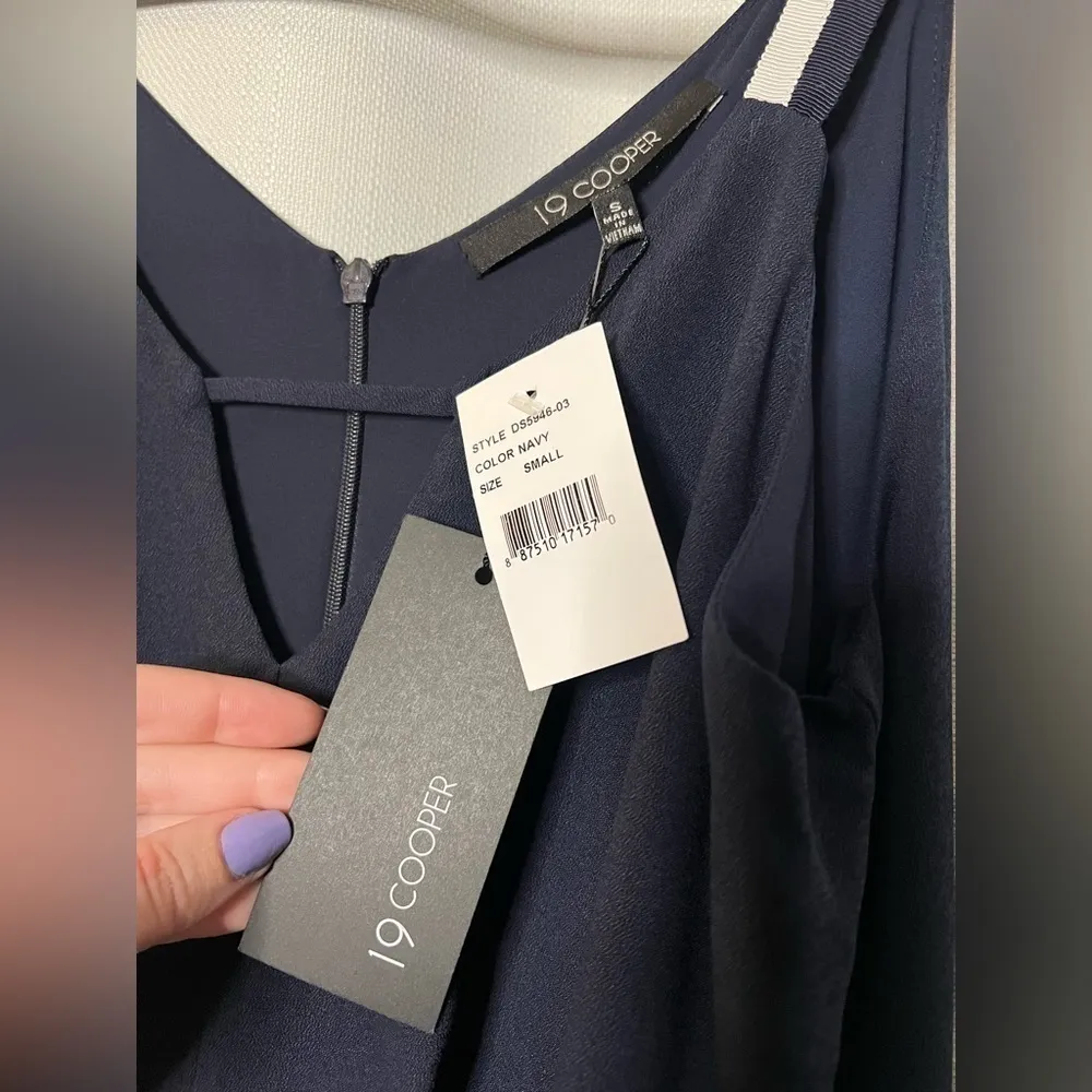 19 Cooper Navy Blue Knee Length Dress Small - Image 6