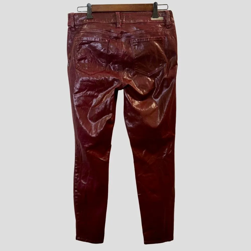 Level 99 Anthropologie Women’s Coated Skinny Jeans Size 8 - Image 2