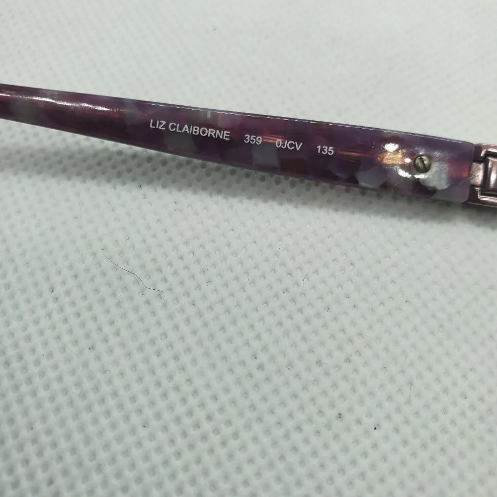 Liz Claiborne Purple Prescription Glasses Frames - Image 9